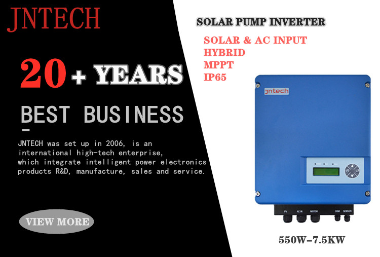  JNTECH inverter pompa solare trifase (0,55-7,5kW) ibrido per sistema di pompaggio