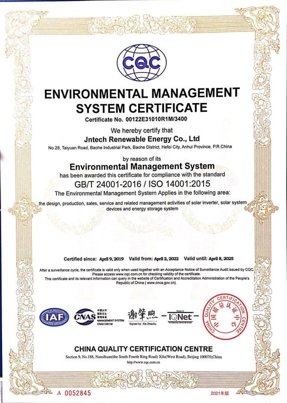 certificazione del sistema di gestione ambientale